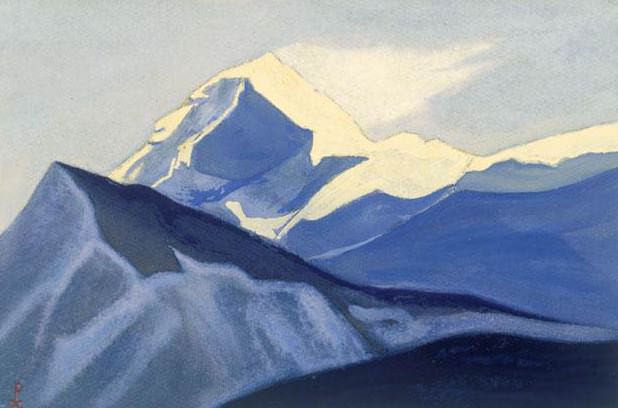 Himalayas # 76 Snow rock. Roerich N.K. (Part 5)