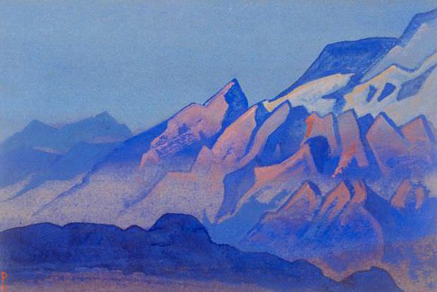 The Himalayas # 30 Night Cliffs. Roerich N.K. (Part 5)