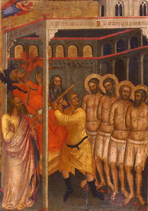 Никколо ди Пьетро Джерини (Флоренция ок1366 - 1415) -- Бичевание четверых мучеников. Музей искусств Филадельфии