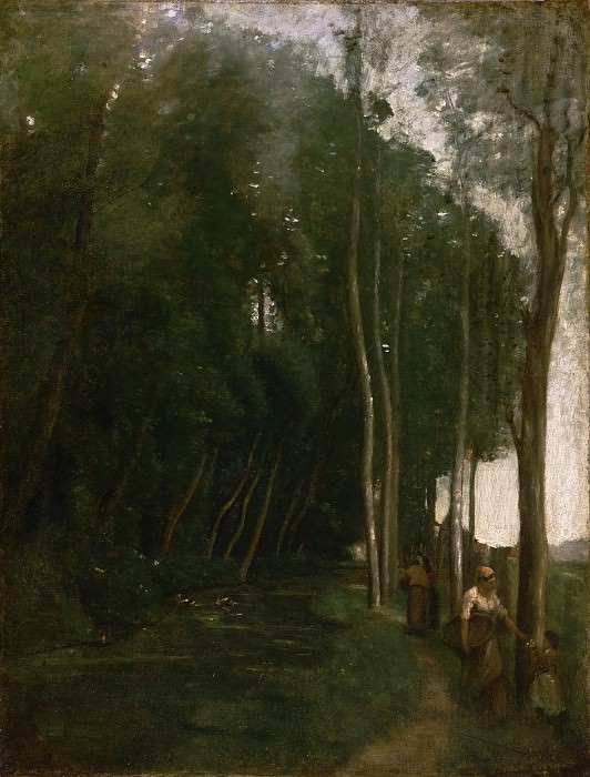 Коро, Жан-Батист-Камиль (Париж 1796-1875) - Под деревьями, Маркусси. Музей искусств Филадельфии