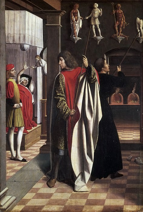 Лиферинкс, Йос (работал в Марселе и Эно 1493-1508) -- Уничтожение идолов святым Себастьяном. Музей искусств Филадельфии