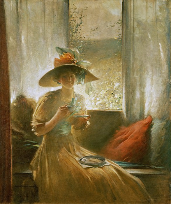 Александер, Джон Уайт (1856-1915) - Беседа. Музей искусств Филадельфии