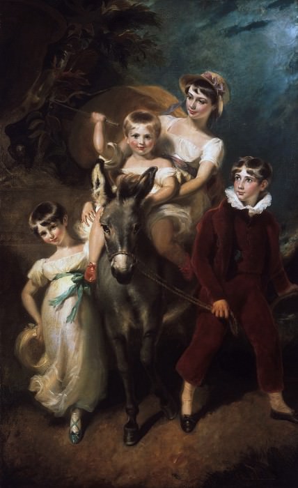 Харлоу, Джордж Генри (Лондон 1787-1819) -- Портрет детей семейства Лидер. Музей искусств Филадельфии