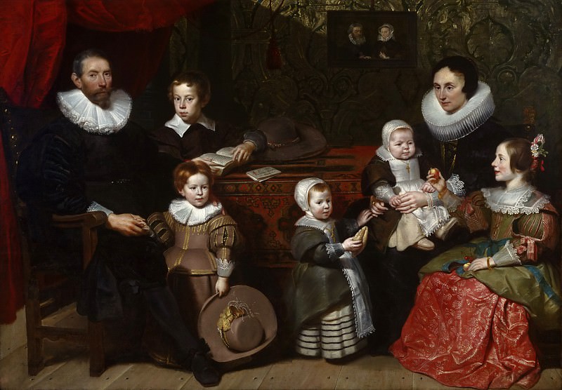 Вос, Корнелис де (1584 Хюлст - 1651 Антверпен) -- Антони Рейнирс с семьей. Музей искусств Филадельфии