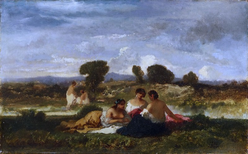 Диас де ла Пенья, Нарсис-Виржиль (1809 Бордо - 1876 Ментона) -- Bathers. Музей искусств Филадельфии