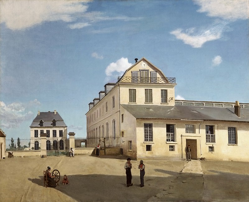Jean-Baptiste-Camille Corot, French, 1796-1875 -- House and Factory of Monsieur Henry. Philadelphia Museum of Art