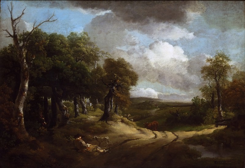 Thomas Gainsborough, English, 1727-1788 -- Rest by the Way. Philadelphia Museum of Art