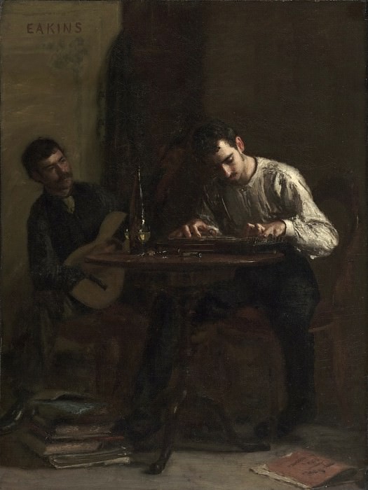 Thomas Eakins, American, 1844-1916 -- Professionals at Rehearsal. Philadelphia Museum of Art