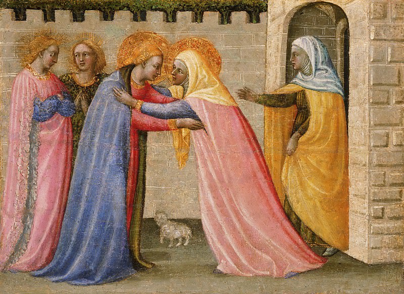 Скьяво (Паоло ди Стефано Бадалони) (1397 Флоренция - 1478 Пиза) -- Встреча Марии и Елизаветы. Музей искусств Филадельфии