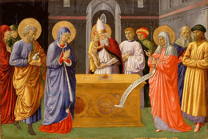 Гоццоли, Беноццо (ок1420 Флоренция - 1497 Пистойя) -- Очищение Марии. Музей искусств Филадельфии