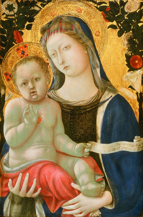 Domenico di Bartolo (Domenico di Bartolo Ghezzi), Italian (active Siena and Perugia), first documented 1420, last documented 1444-45 -- Virgin and Child. Philadelphia Museum of Art