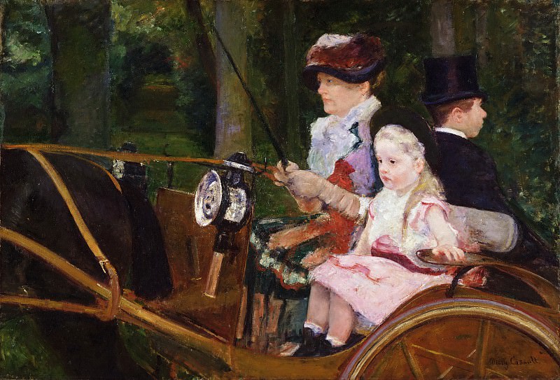Mary Stevenson Cassatt, American, 1844-1926 -- A Woman and a Girl Driving. Philadelphia Museum of Art