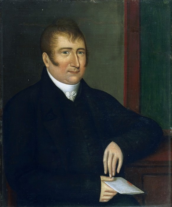Joshua Johnson, American (active Baltimore), active 1797-1825 -- Portrait of Edward Asquith. Philadelphia Museum of Art
