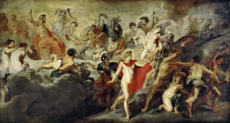 Peter Paul Rubens -- The Concert (or Council) of the Gods for the Reciprocal Marriages of France and Spain, also called The Government of the Queen. Part 3 Louvre