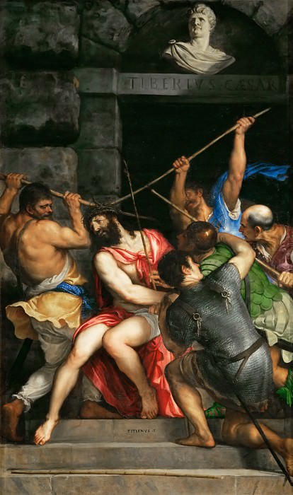 Тициан (Тициано Вечеллио) (1488-89 Пьеве-ди-Кадоре - 1576 Венеция) -- Увенчание тернием. часть 3 Лувр