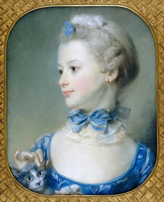 Jean-Baptiste Perronneau -- Portrait of Mlle Huquier. Part 3 Louvre