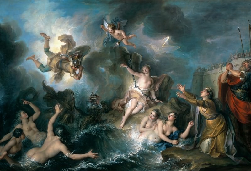 Куапель, Шарль Антуан (Париж 1694-1752) -- Персей спасает Андромеду. часть 3 Лувр