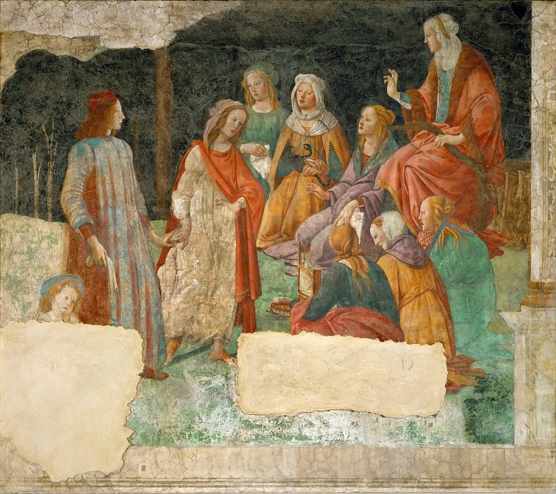 Боттичелли, Сандро (Флоренция 1445-1510) -- Мужчину представляют семи исскуствам. часть 3 Лувр
