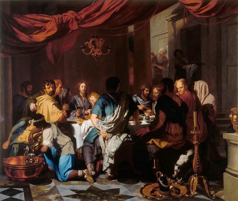 Лересс, Герард де (1641 Льеж - 1711 Гаага) -- Тайная вечеря - ок1665, 137х155. часть 3 Лувр
