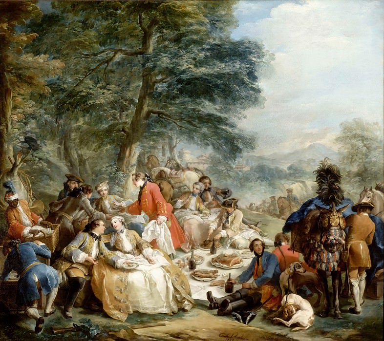 Ло, Шарль ван (1705 Ницца - 1765 Париж) -- Пикник на охоте. часть 3 Лувр