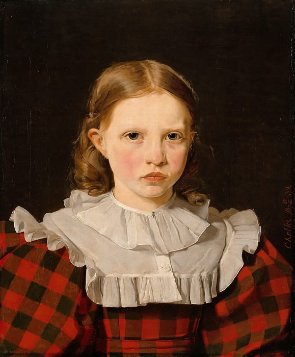 Кёбке, Кристен (Копенгаген 1810-1848) -- Портрет Адольфины Кёбке, сестры художника. часть 3 Лувр