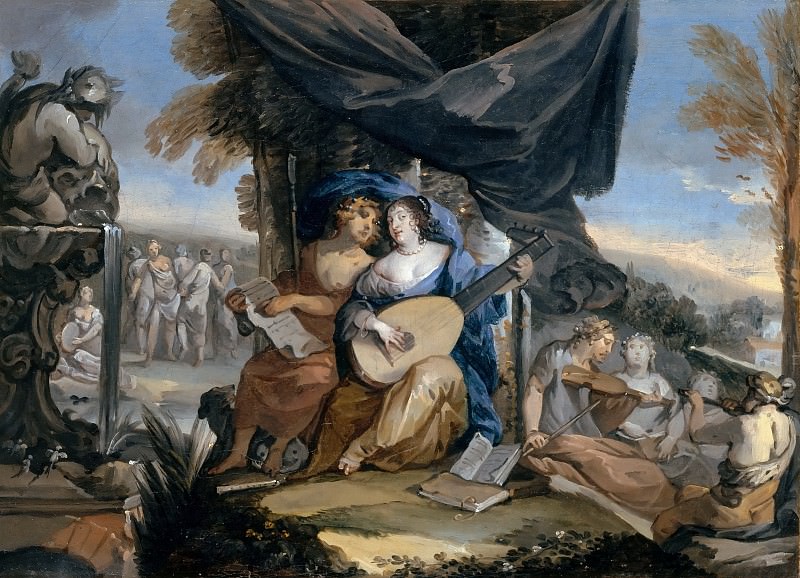 Isaac Moillon -- Allegory of Music. Part 3 Louvre