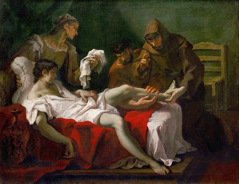 Sebastiano Ricci (1659-1734) -- Saint Anthony of Padua Healing a Young Man. Part 3 Louvre