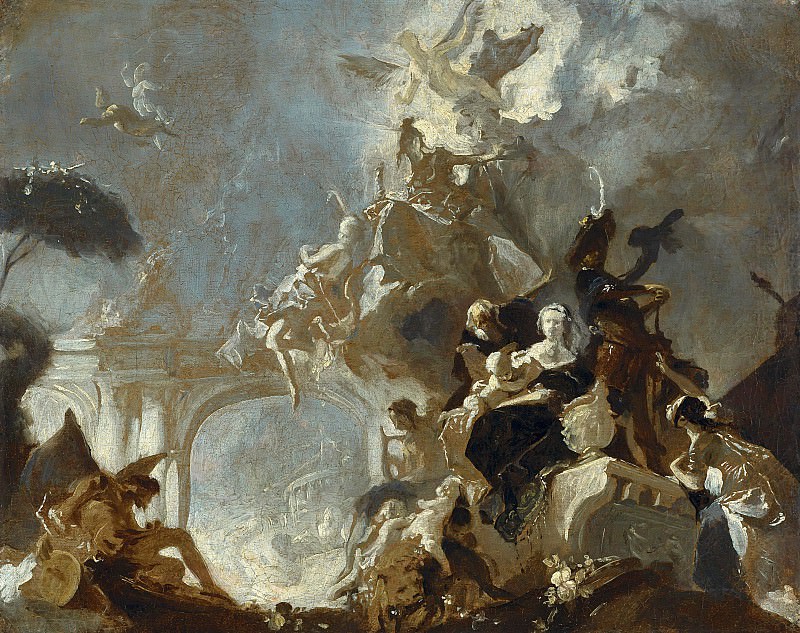 Маульберч, Франс Антон (1724-1796) - Этюд для росписи потолка. Часть 2