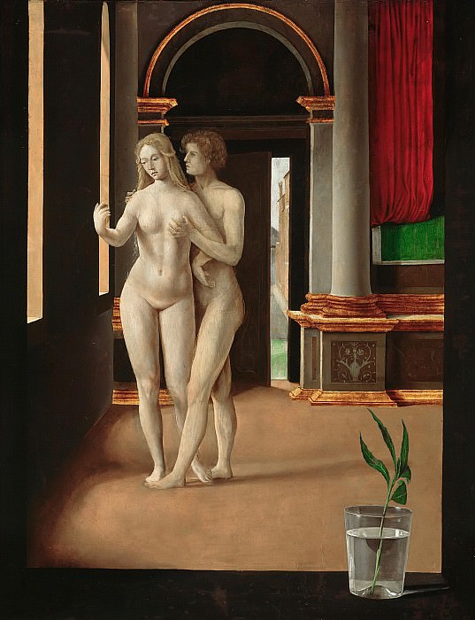 Якопо де Барбари (ок1475-1516) - Портрет немца (обратная сторона) - комната с любовниками. Часть 2