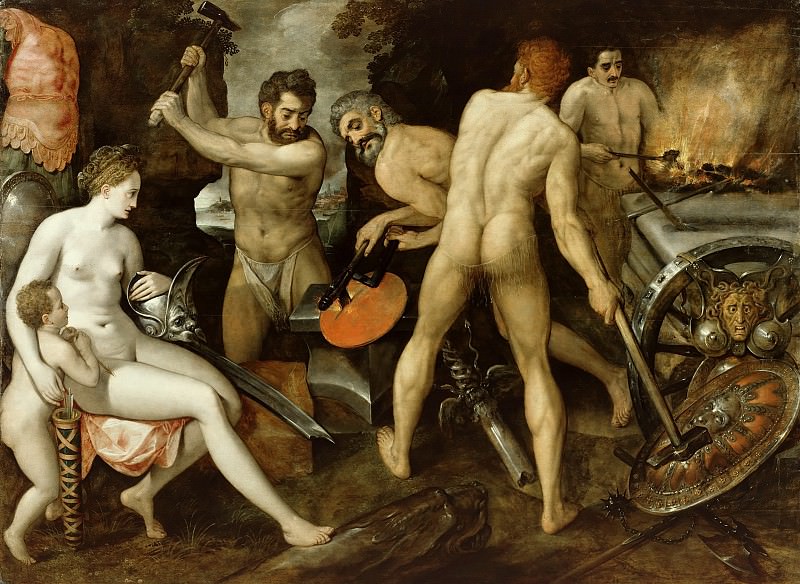 Frans Floris (c.1516-1570) - The Forge of Vulcan. Part 2