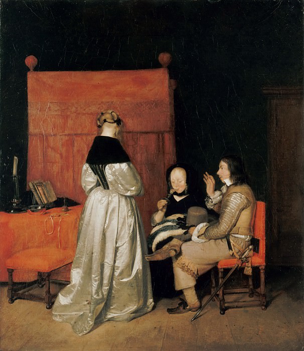 Gerard ter Borch II (1617-1681) - The paternal admonition. Part 2