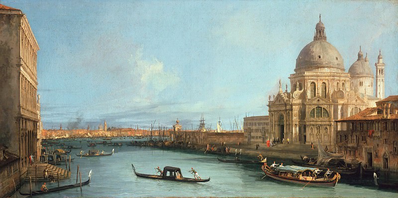 Каналетто (1697-1768) - Вид на Большой канал в Венеции с Санта Мария делла Салюте. Часть 2