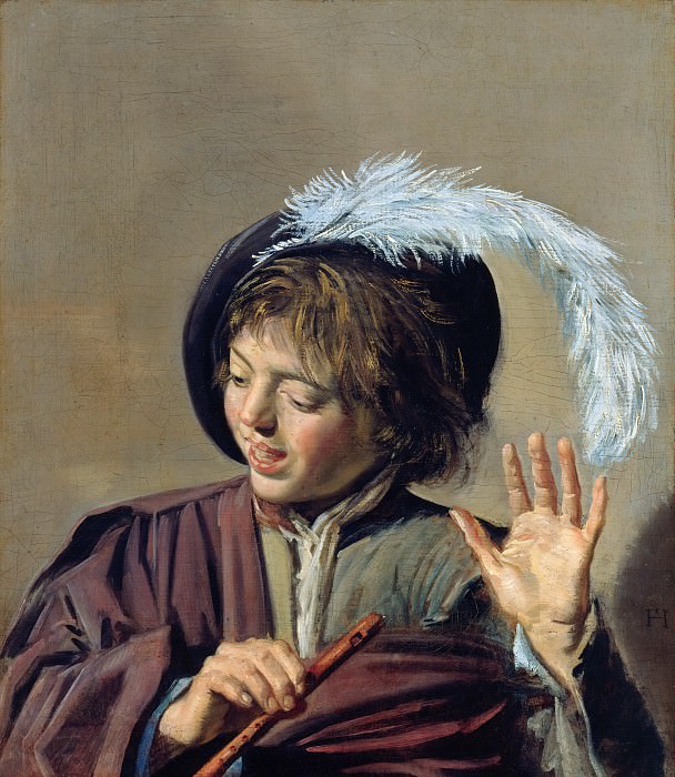 Frans Hals (1582-83-1666) - Singing Boy with Flute. Part 2