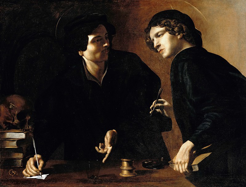 Giovanni Battista Caracciolo (1578-1635) - Double portrait of two doctors as saints Cosmas and Damian. Part 2