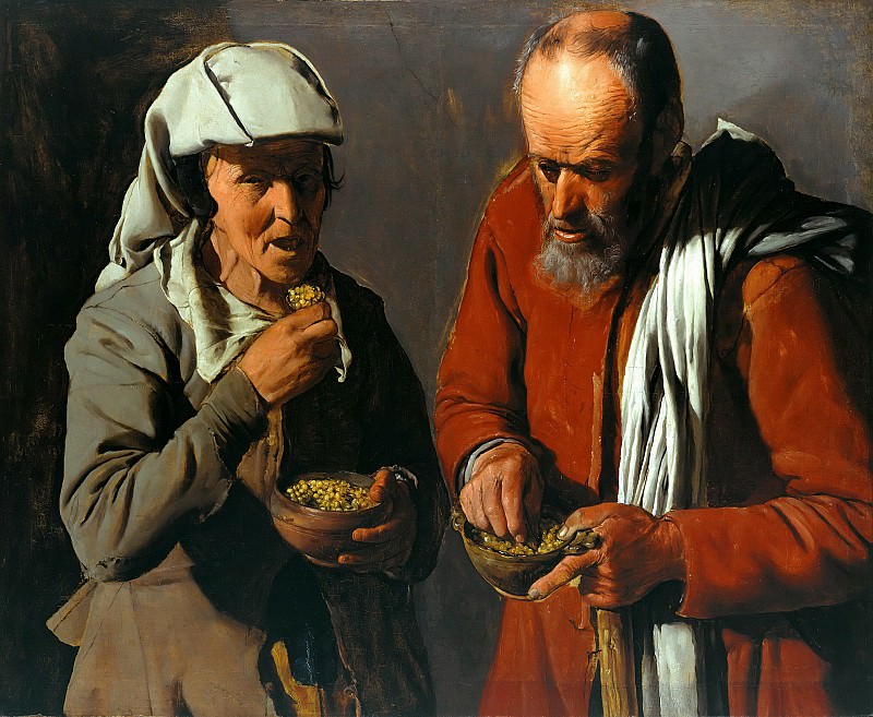 Georges de La Tour (1593-1652) - Pea eaters. Part 2