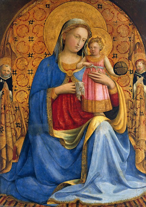Fra Angelico (ок1400-1455) - Mary with the Child, with Saint Dominic and Peter Martyr. Part 2