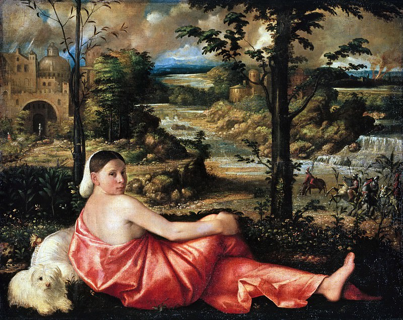 Кариани, Джованни (1485-90-1547) - Портрет женщины на фоне природы. Часть 2
