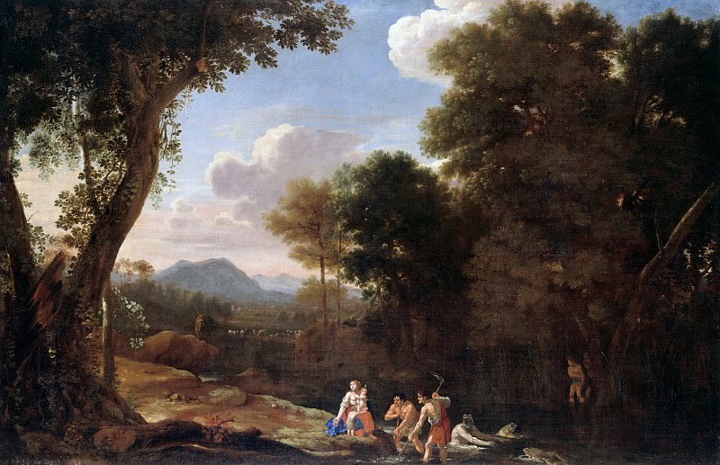 Herman van Swanevelt (1600-1655) - Italian landscape with Masked Latona. Part 2