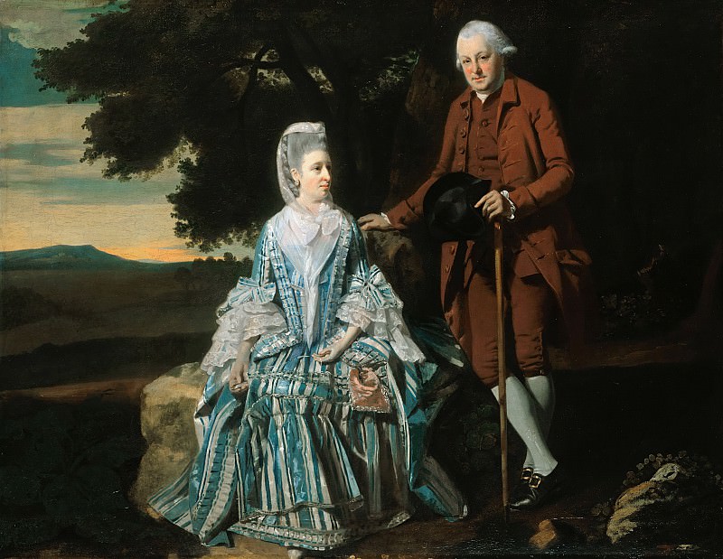 Francis Wheatley (1747-1801) - Portrait of a married couple in park. Part 2
