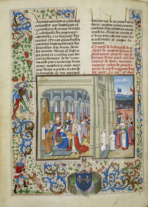 A284L The Coronation of Charles V and Joan of Bourbon in Reims in 1364. Froissart’s Chronicles