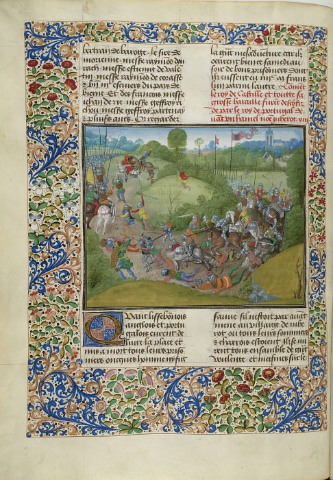 C062L The Battle of Alibarotta between the Portuguese and the Castilians in 1385. Froissart’s Chronicles