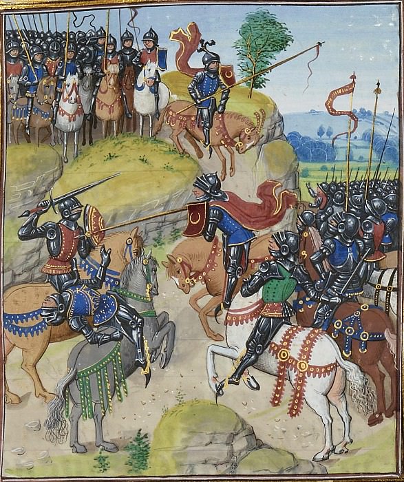 A309R Battle of the English and Spaniards. Froissart’s Chronicles