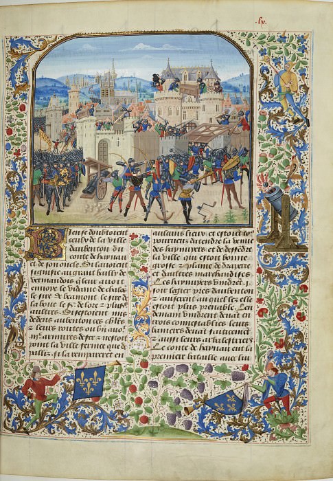 A060R Siege of Aubton by the troops of Count Jean Enault. Froissart’s Chronicles