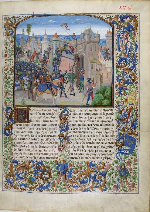 B171R Ludovic Malsky, Earl of Flanders, besieges Ghent in 1381, Froissart’s Chronicles