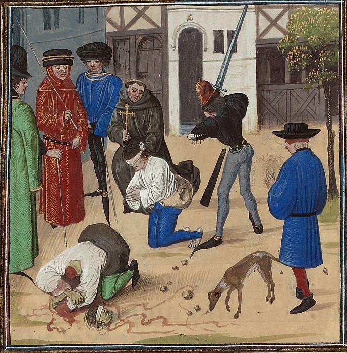 D040L The execution of Breton knights Pierre and Alain Roux. Froissart’s Chronicles