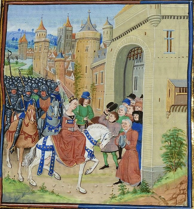 A009R The entrance of Isabel of France to Bristol. Froissart’s Chronicles
