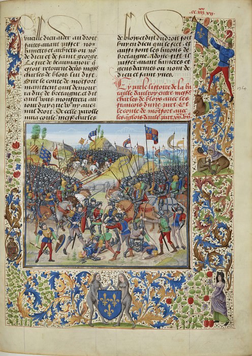 A292R The Battle of Ore in 1364. Froissart’s Chronicles