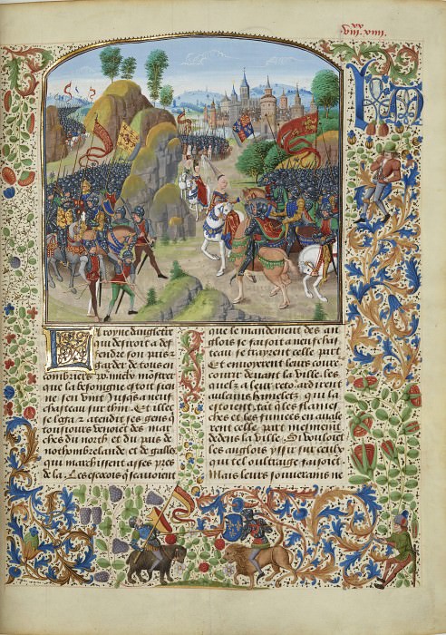 A174R Preparing for the Battle of Neville's Cross. Froissart’s Chronicles