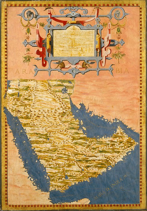 Map of the Arabian peninsula. Antique world maps HQ