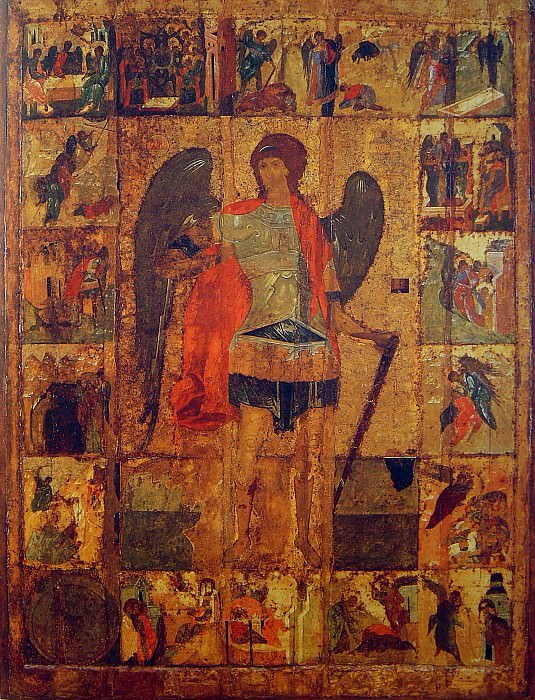 Andrei Rublev (1360s - 1430s) -- Stamped Archangel Michael. Orthodox Icons